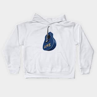 Blue Guitar – Music be the food of love Kids Hoodie